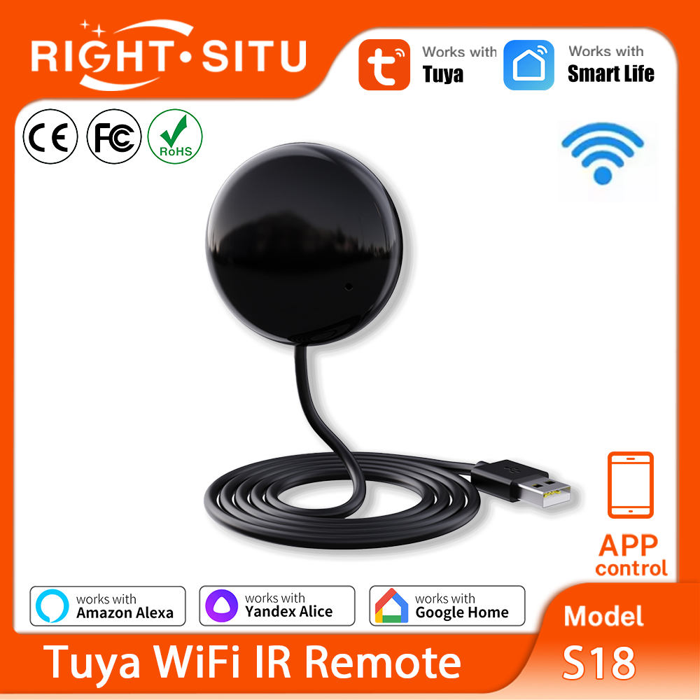 Universal Remote Smart Home - รีโมทคอนโทรลอินฟราเรด Tuya WiFi สำหรับระบบอัตโนมัติในบ้านอัจฉริยะ ควบคุมอุปกรณ์อินฟราเรดทั่วไป ทำงานร่วมกับ
