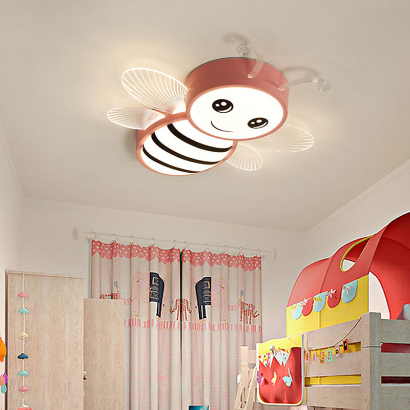 Smart Home Yellow - Nordic อะคริลิคโคมไฟเพดานตกแต่งบ้าน Kawaii ตกแต่งห้องสมาร์ท LED หรี่แสงได้โคมไฟเพดาน
