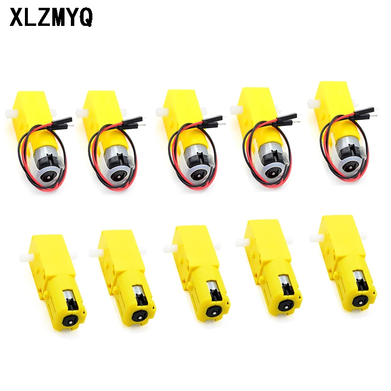Smart Home Yellow - 5pcs TT มอเตอร์ 130 มอเตอร์สมาร์ทรถเกียร์มอเตอร์หุ่นยนต์สมาร์ทรถเพลาคู่สีเหลือง 1:48