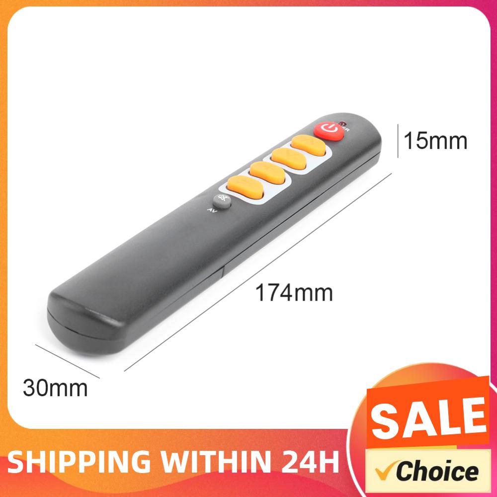 Smart Home Yellow - รีโมทคอนโทรลอเนกประสงค์ 6 ปุ่มใหญ่สีเหลือง สำหรับคัดลอกรีโมท IR สำหรับทีวี