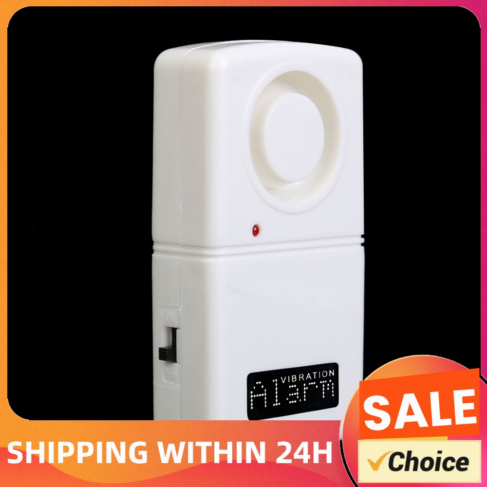 Wireless Door Sensor - สัญญาณเตือนแบบสั่น 120 เดซิเบล สัญญาณกันขโมย สีขาว เสียงดัง