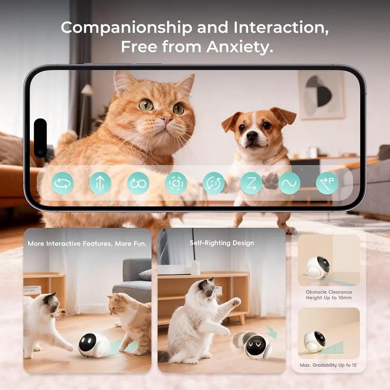 กล้องหุ่นยนต์สัตว์เลี้ยงในร่มแ - Smart Home Video บทวิจารณ์และราคา