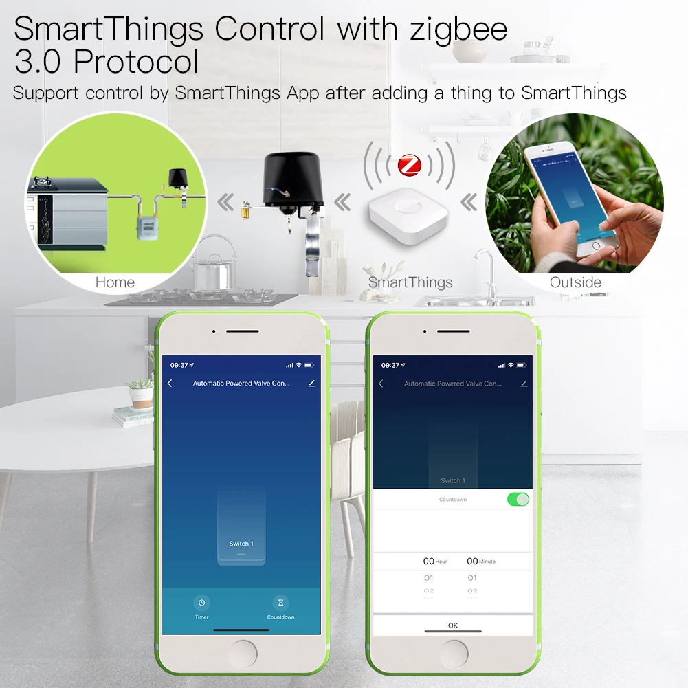Moes ZigBee 3.0วาล์วน้ำอัจฉริย - Smart Home Plus บทวิจารณ์และราคา