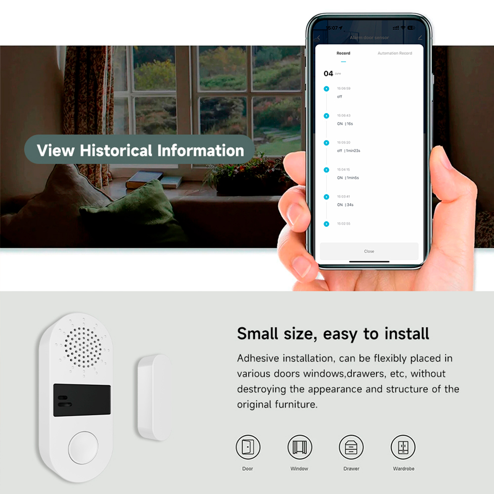 เซ็นเซอร์ตรวจจับประตูหน้าต่างไ - Wireless Door Sensor บทวิจารณ์และราคา