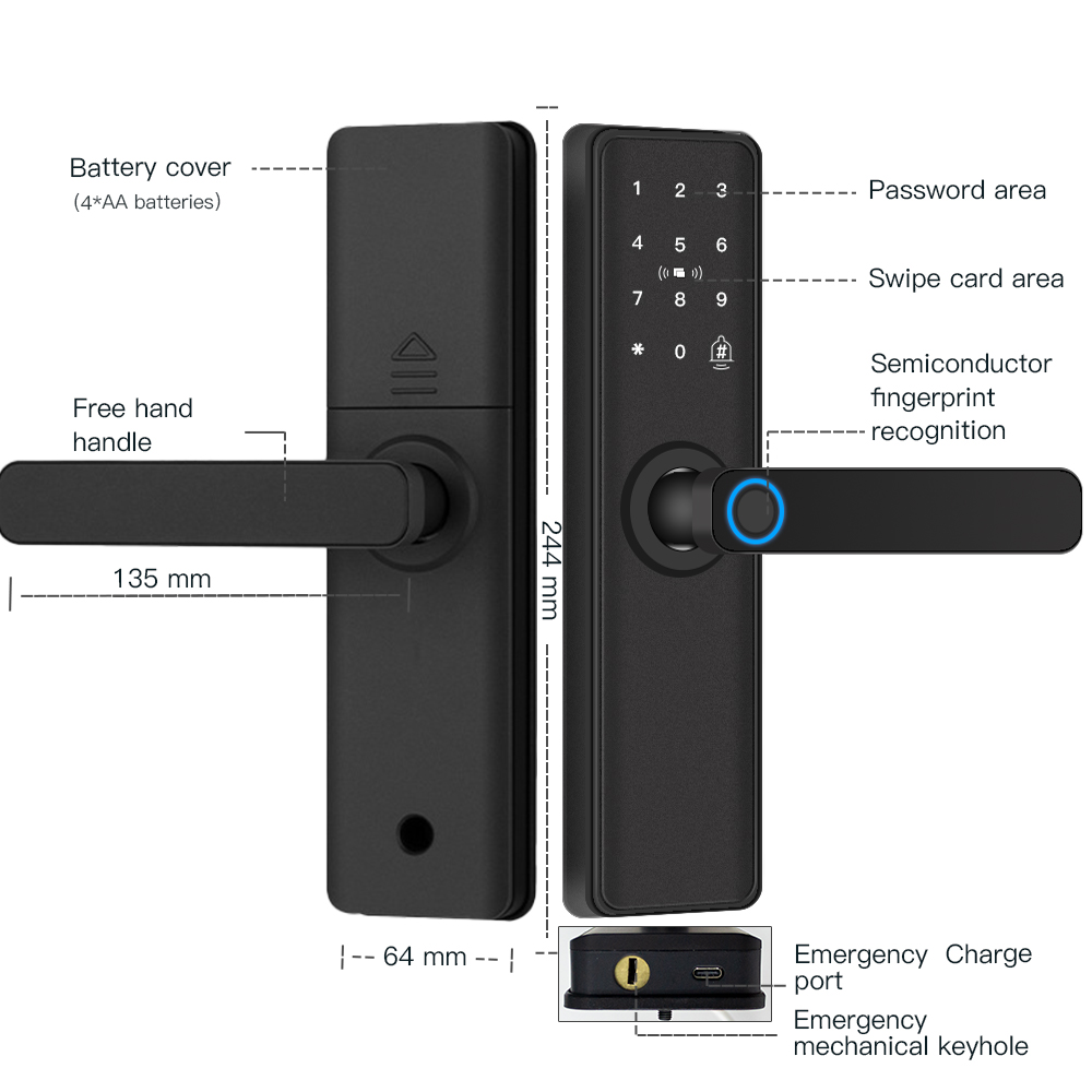 สมาร์ทล็อคประตู รองรับบลูทูธ T - Smart Home Door Lock บทวิจารณ์และราคา