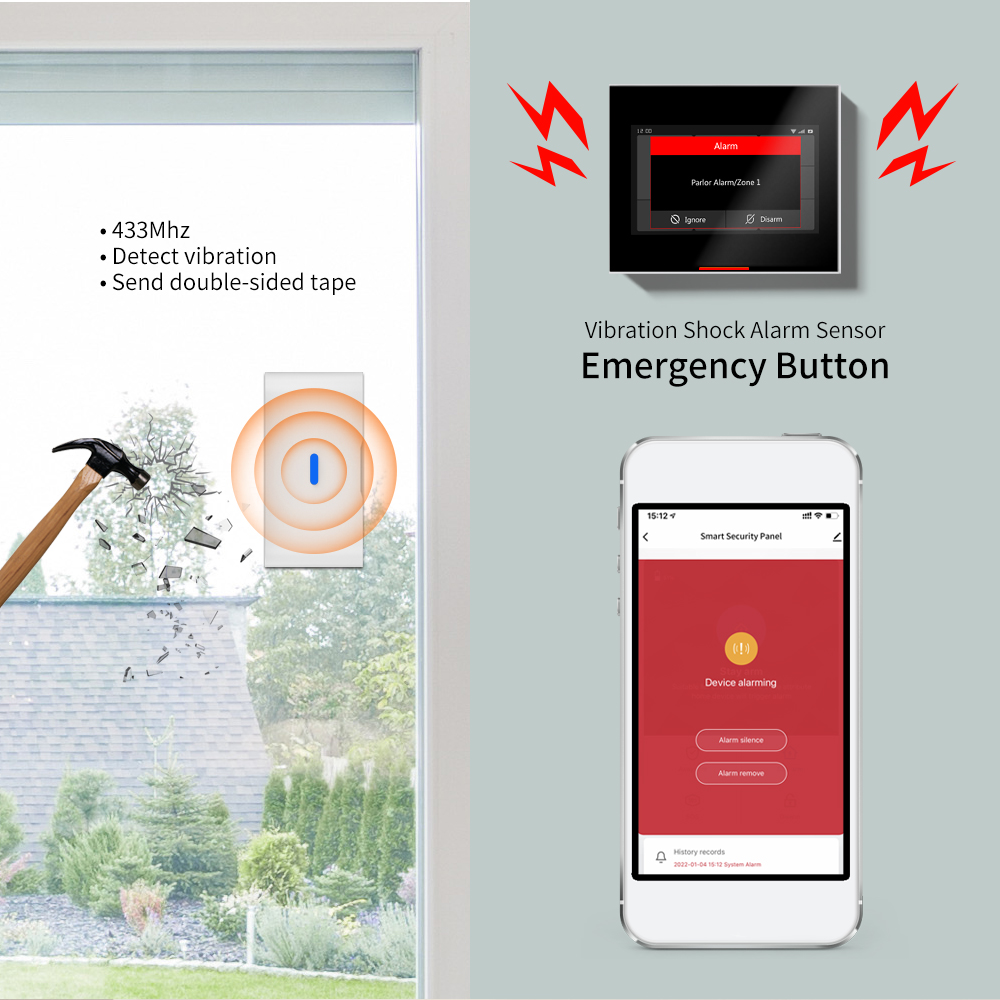 เซ็นเซอร์ตรวจจับการสั่นสะเทือน - Wireless Door Sensor บทวิจารณ์และราคา