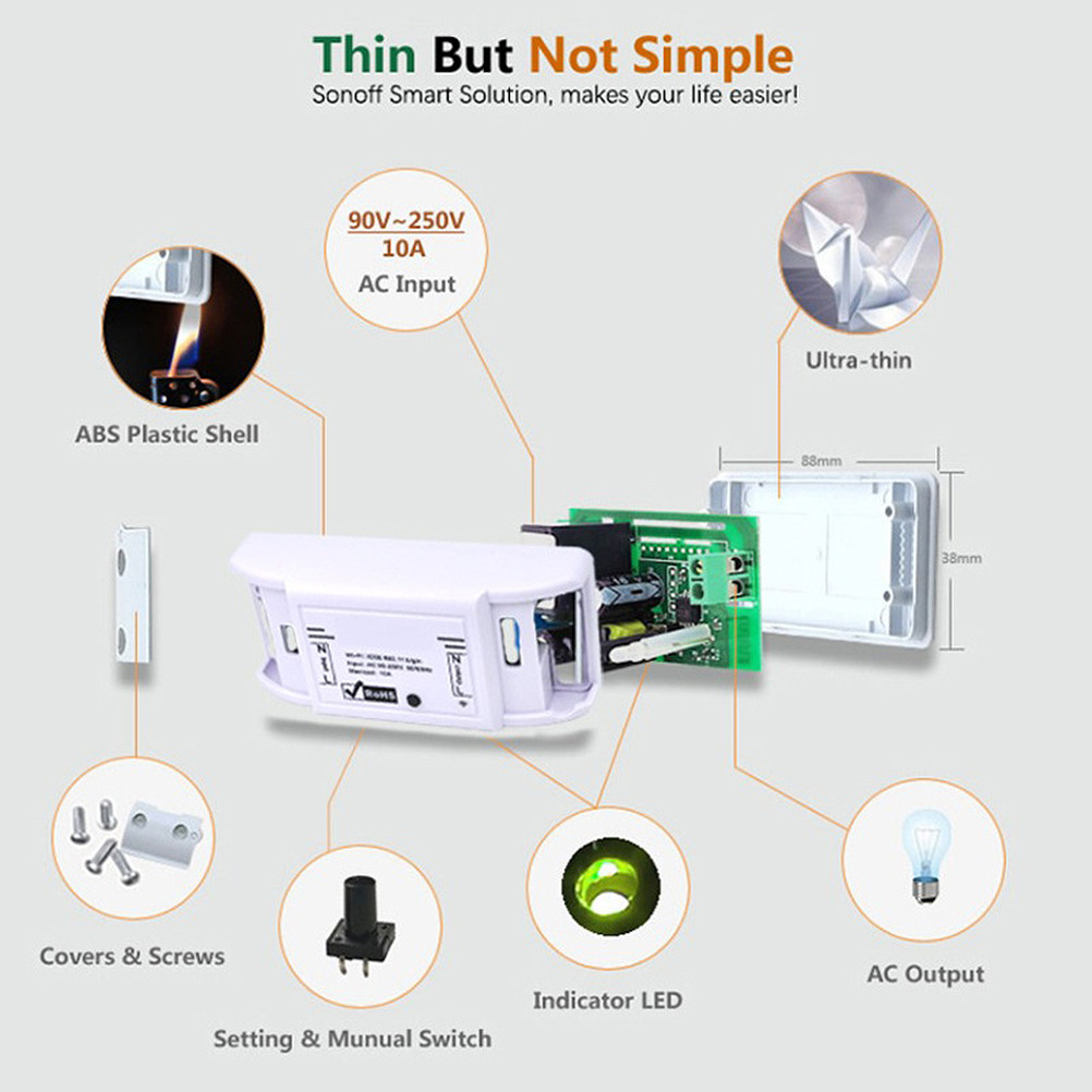 1 ชิ้น สวิตช์อัจฉริยะ WiFi ตัว - Universal Remote Smart Home บทวิจารณ์และราคา